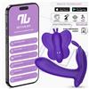 InToYou App Series Wingy Butterfly Vibrator with App Dark Purple