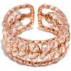 Vestopazzo Micro Rose Gold Anello Fascia Cristalli