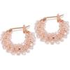 Vestopazzo Micro Rose Gold Orecchini Mini Cerchi Cristalli
