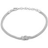Aka Gioielli - Bracciale Nodo Donna in Argento 925, Braccialetto con Nodo Simbolo di Amore Infinito e Amicizia in Argento Sterling - Lunghezza regolabile, Idea Regalo Elegante con Scatola