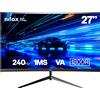 Nilox MONITOR 27 CURVO 240HZ VA HDMI Y DP Monitor PC 68,6 cm (27") 1920 x 1080 P