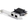 StarTech.com Scheda di Rete PCIe Gigabit a 2 Porte 5G, Interfaccia LAN PCI Expre