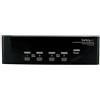 StarTech.com Switch KVM doppio monitor VGA DVI 4 porte USB con audio e hub USB 2