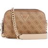 GUESS Noelle II Crossbody Camera, Borsa a Tracolla Donna, Logo Latte, Taglia Unica