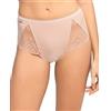Playtex Culotte Donna Midi Coton Féminine et Dentelle x2, Beige (Chair), XXXL