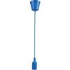 Jandei - Lampada a sospensione colorata, cavo da 90 cm. Base in silicone, portalampada E27. Decorazione soggiorno, stanza, camera da letto, locali commerciali. Colore Blu