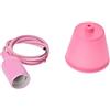Jandei - Lampada a sospensione colorata, cavo da 90 cm. Base in silicone, portalampada E27. Decorazione soggiorno, stanza, camera da letto, locali commerciali. Colore Rosa