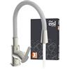 EISL NI186FLNIG Rubinetto da cucina Flexo, miscelatore da cucina con canna flessibile, miscelatore per cucina, acciaio inox/grigio
