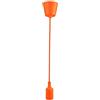 Jandei - Portalampada E27 in Silicone, Lampada a Sospensione con Cavo Regolabile da 90cm. Decorazione Soggiorno, Camera, Camera da letto, Locali commerciali. Arancia