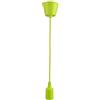 Jandei - Lampada a sospensione colorata, cavo da 90 cm. Base in silicone, portalampada E27. Decorazione soggiorno, stanza, camera da letto, locali commerciali. Colore Verde