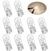 Sidaqi Micro standard La lampadina alogena T10 W5W è di colore bianco caldo e luminoso 194 168 501 Luci di guida a cuneo Luce laterale DRL Luci del cruscotto freno fanale posteriore-10PCS