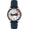 AVI-8 Orologio da uomo 43 mm P-51 Mustang Kindelberger cronografo 85° anniversario edizione limitata con cinturino in pelle AV-4143, Slipstream Argento