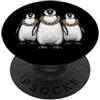 Cool 3 Hip Hop Trio Street Gold Chain Fu Pinguino Rap Old School Retro Streetwear 80s 90s Tre PopSockets PopGrip Adesivo