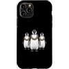 Cool 3 Hip Hop Trio Street Gold Chain Fu Custodia per iPhone 11 Pro Pinguino Rap Old School Retro Streetwear 80s 90s Tre