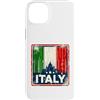 YO! Custodia per iPhone 14 Plus Vintage Bandiera Italiana Fan Bandiera Italia Retro Art