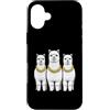 Cool 3 Hip Hop Trio Street Gold Chain Fu Custodia per iPhone 16 Plus Alpaca Lama Rap Old School Retro Streetwear 80s 90s Tre