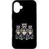 Cool 3 Hip Hop Trio Street Gold Chain Fu Custodia per iPhone 16 Plus Pitbull Pittie Rap Old School Retro Streetwear anni '80 '90 Tre