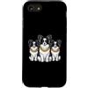 Cool 3 Hip Hop Trio Street Gold Chain Fu Custodia per iPhone SE (2020) / 7/8 Papillon Dog Rap Old School Retro Streetwear anni '80 '90 Tre