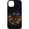 Cute Cottagecore Dragons with Books Desi Custodia per iPhone 14 Plus Baby Dragon Reading Libri Moonlit Fantasy