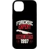 True Crime Merch for Investigative Crime Custodia per iPhone 14 Plus Esperto forense dalla nascita 1997 Compleanno a tema crimine vero