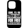 Mechanic Car Enthusiast Designs & Car Ou Custodia per iPhone 15 Pro Correggi la tua auto gratis Car Lover Mechanic Garage Car Guy