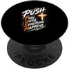 FaithDriven Expressions Push dinamico Pregare fino a quando qualcosa accade Brush Cross PopSockets PopGrip Adesivo
