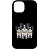 Cool 3 Hip Hop Trio Street Gold Chain Fu Custodia per iPhone 14 Papillon Dog Rap Old School Retro Streetwear anni '80 '90 Tre