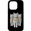 Cool 3 Hip Hop Trio Street Gold Chain Fu Custodia per iPhone 15 Pro Cat Rap Old School Retro Streetwear anni '80 '90 Tre