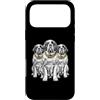 Cool 3 Hip Hop Trio Street Gold Chain Fu Custodia per iPhone 17 Pro Max St Bernard Dog Rap Old School Retro Streetwear anni '80 '90 Tre