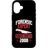 True Crime Merch for Investigative Crime Custodia per iPhone 16 Esperto forense dalla nascita 2000 Compleanno a tema True Crime