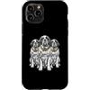 Cool 3 Hip Hop Trio Street Gold Chain Fu Custodia per iPhone 11 Pro St Bernard Dog Rap Old School Retro Streetwear anni '80 '90 Tre