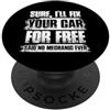 Mechanic Car Enthusiast Designs & Car Ou Correggi la tua auto gratis Car Lover Mechanic Garage Car Guy PopSockets PopGrip Adesivo
