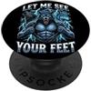 Funny Stupid Wolves Meme Fammi vedere i tuoi piedi Meme ironico di Alpha Wolf PopSockets PopGrip Adesivo