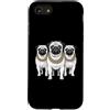 Cool 3 Hip Hop Trio Street Gold Chain Fu Custodia per iPhone SE (2020) / 7/8 Pug Rap Old School Retro Streetwear anni '80 '90 Tre