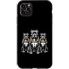 Cool 3 Hip Hop Trio Street Gold Chain Fu Custodia per iPhone 11 Pro Max Pitbull Pittie Rap Old School Retro Streetwear anni '80 '90 Tre