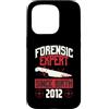 True Crime Merch for Investigative Crime Custodia per iPhone 15 Pro Esperto forense dalla nascita 2012 Compleanno a tema crimine vero