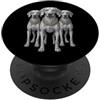 Cool 3 Hip Hop Trio Street Gold Chain Fu Vizsla Dog Rap Old School Retro Streetwear anni '80 '90 Tre PopSockets PopGrip Adesivo