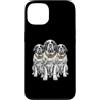 Cool 3 Hip Hop Trio Street Gold Chain Fu Custodia per iPhone 13 St Bernard Dog Rap Old School Retro Streetwear anni '80 '90 Tre