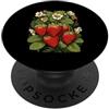Berry Bloom Designs Illustrazione botanica di fragole fresche PopSockets PopGrip Adesivo