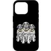 Cool 3 Hip Hop Trio Street Gold Chain Fu Custodia per iPhone 16 Pro St Bernard Dog Rap Old School Retro Streetwear anni '80 '90 Tre