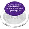 Dark Romance Phone Grip Smutty Book Case Give Me a Hand Necklace & Tell Me Im a Good Girl Book Purple PopSockets PopGrip per MagSafe