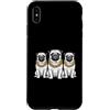 Cool 3 Hip Hop Trio Street Gold Chain Fu Custodia per iPhone XS Max Pug Rap Old School Retro Streetwear anni '80 '90 Tre