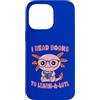 Kawaii Triangle Custodia per iPhone 14 Pro Max Cute Sea Creature Lettura Libro Learn-A-Lotl Pun Reader