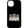 Cool 3 Hip Hop Trio Street Gold Chain Fu Custodia per iPhone 14 Plus Pug Rap Old School Retro Streetwear anni '80 '90 Tre