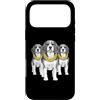 Cool 3 Hip Hop Trio Street Gold Chain Fu Custodia per iPhone 17 Pro Max Beagle Dog Rap Old School Retro Streetwear anni '80 '90 Tre