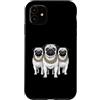 Cool 3 Hip Hop Trio Street Gold Chain Fu Custodia per iPhone 11 Pug Rap Old School Retro Streetwear anni '80 '90 Tre