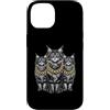 Cool 3 Hip Hop Trio Street Gold Chain Fu Custodia per iPhone 14 Maine Coon Cat Rap Old School Retro Streetwear anni '80 '90 Tre
