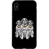 Cool 3 Hip Hop Trio Street Gold Chain Fu Custodia per iPhone XS Max St Bernard Dog Rap Old School Retro Streetwear anni '80 '90 Tre