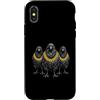 Cool 3 Hip Hop Trio Street Gold Chain Fu Custodia per iPhone X/XS Corvo Corvo Rap Old School Retro Streetwear 80s 90s Tre