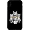 Cool 3 Hip Hop Trio Street Gold Chain Fu Custodia per iPhone XS Max Tabby Cat Rap Old School Retro Streetwear anni '80 '90 Tre